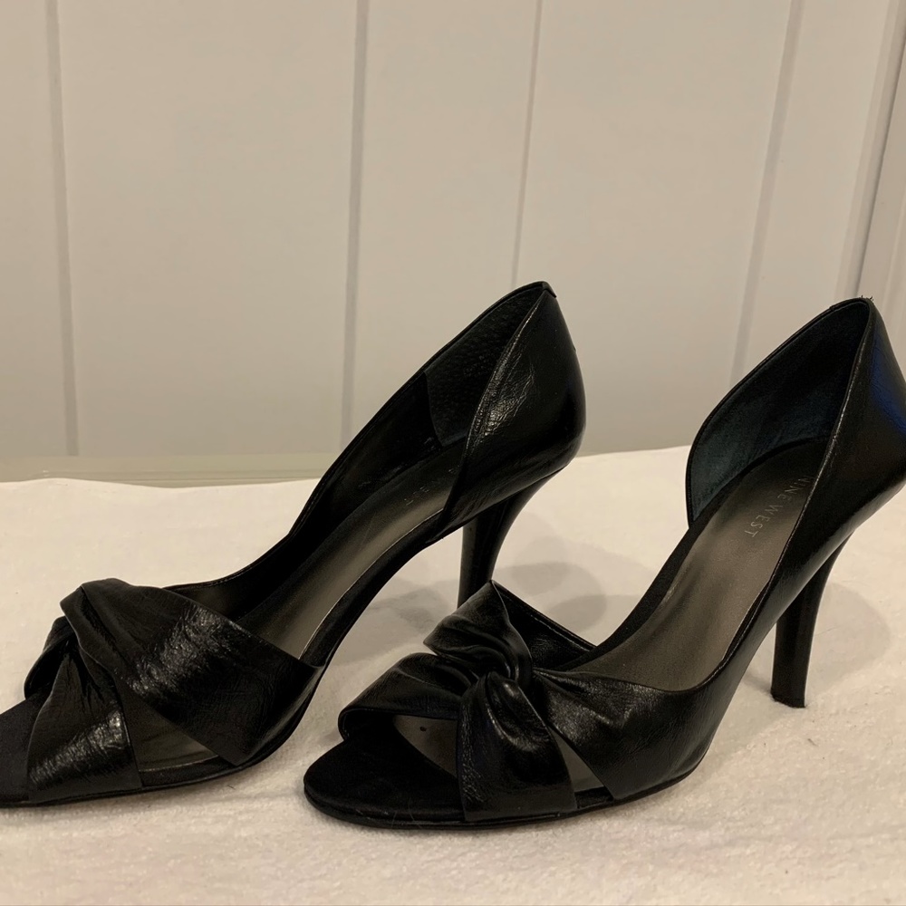 Nine West Jojus Black Open toe Pumps
